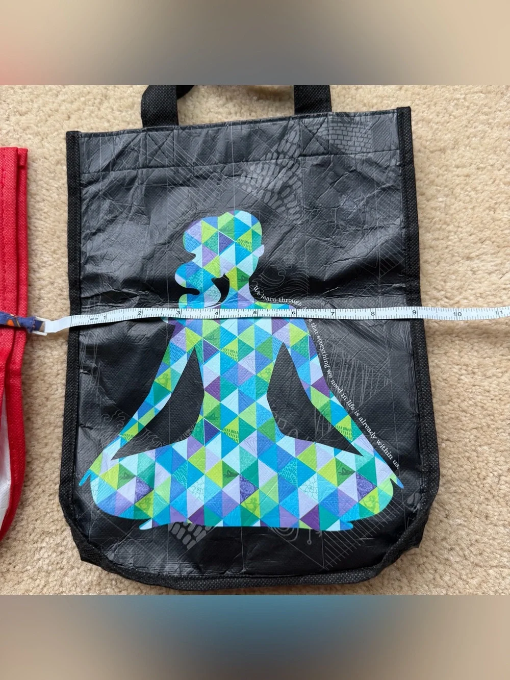 Lot of 3 Reusable Small Lululemon Bags w/ Handles - VGUC - 9”x11”
